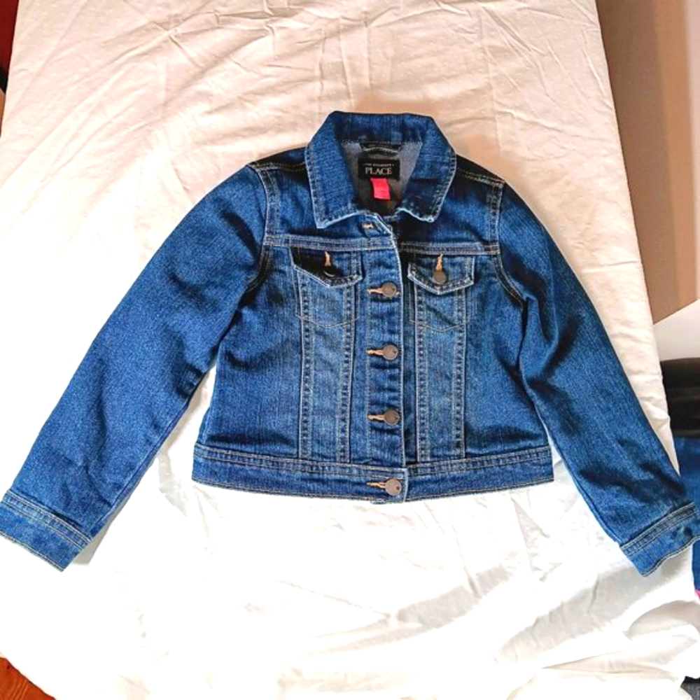 The Children's Place Girls Classic Denim Jacket Blue Jean Jacket Size 5T